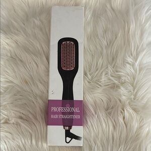 Professional Hair Straightener Brush - Black and Pink
